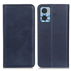 Funda de Cuero Cartera con Soporte Carcasa A02D para Motorola Moto E22 Azul