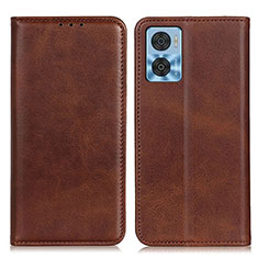 Funda de Cuero Cartera con Soporte Carcasa A02D para Motorola Moto E22 Marron