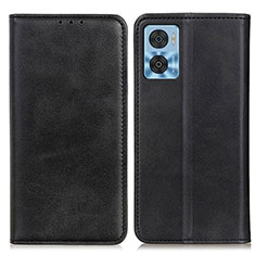 Funda de Cuero Cartera con Soporte Carcasa A02D para Motorola Moto E22 Negro