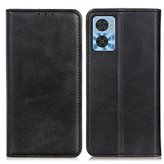 Funda de Cuero Cartera con Soporte Carcasa A02D para Motorola Moto E22i Negro