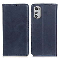 Funda de Cuero Cartera con Soporte Carcasa A02D para Motorola Moto E32 Azul