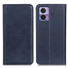 Funda de Cuero Cartera con Soporte Carcasa A02D para Motorola Moto Edge 30 Lite 5G Azul