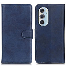 Funda de Cuero Cartera con Soporte Carcasa A02D para Motorola Moto Edge 30 Pro 5G Azul