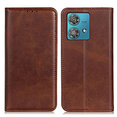 Funda de Cuero Cartera con Soporte Carcasa A02D para Motorola Moto Edge 40 Neo 5G Marron