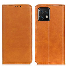 Funda de Cuero Cartera con Soporte Carcasa A02D para Motorola Moto Edge 40 Pro 5G Marron Claro