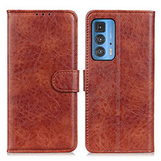 Funda de Cuero Cartera con Soporte Carcasa A02D para Motorola Moto Edge S Pro 5G Marron