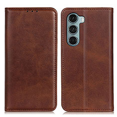 Funda de Cuero Cartera con Soporte Carcasa A02D para Motorola Moto Edge S30 5G Marron