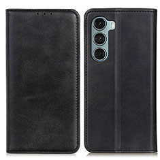 Funda de Cuero Cartera con Soporte Carcasa A02D para Motorola Moto Edge S30 5G Negro