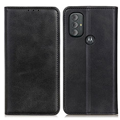 Funda de Cuero Cartera con Soporte Carcasa A02D para Motorola Moto G Play (2023) Negro