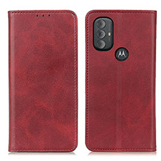 Funda de Cuero Cartera con Soporte Carcasa A02D para Motorola Moto G Play (2023) Rojo