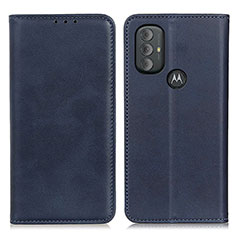 Funda de Cuero Cartera con Soporte Carcasa A02D para Motorola Moto G Play Gen 2 Azul