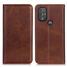 Funda de Cuero Cartera con Soporte Carcasa A02D para Motorola Moto G Play Gen 2 Marron