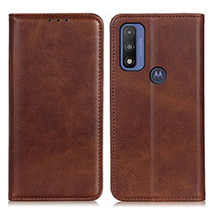 Funda de Cuero Cartera con Soporte Carcasa A02D para Motorola Moto G Pure Marron