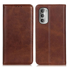 Funda de Cuero Cartera con Soporte Carcasa A02D para Motorola Moto G Stylus (2022) 4G Marron