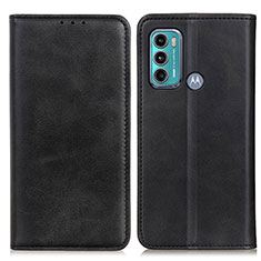 Funda de Cuero Cartera con Soporte Carcasa A02D para Motorola Moto G40 Fusion Negro