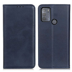 Funda de Cuero Cartera con Soporte Carcasa A02D para Motorola Moto G50 Azul