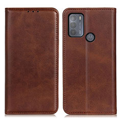 Funda de Cuero Cartera con Soporte Carcasa A02D para Motorola Moto G50 Marron