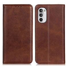 Funda de Cuero Cartera con Soporte Carcasa A02D para Motorola MOTO G52 Marron