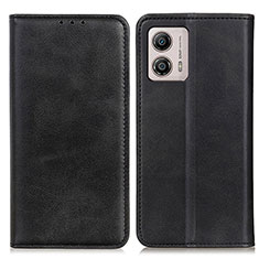 Funda de Cuero Cartera con Soporte Carcasa A02D para Motorola Moto G53 5G Negro