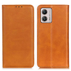 Funda de Cuero Cartera con Soporte Carcasa A02D para Motorola Moto G53j 5G Marron Claro