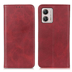 Funda de Cuero Cartera con Soporte Carcasa A02D para Motorola Moto G53j 5G Rojo