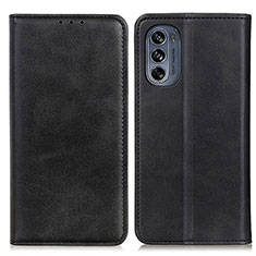 Funda de Cuero Cartera con Soporte Carcasa A02D para Motorola Moto G62 5G Negro