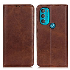 Funda de Cuero Cartera con Soporte Carcasa A02D para Motorola Moto G71 5G Marron