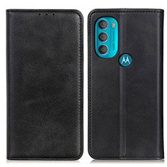 Funda de Cuero Cartera con Soporte Carcasa A02D para Motorola Moto G71 5G Negro