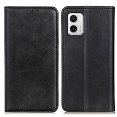 Funda de Cuero Cartera con Soporte Carcasa A02D para Motorola Moto G73 5G Negro