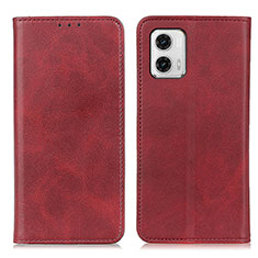 Funda de Cuero Cartera con Soporte Carcasa A02D para Motorola Moto G73 5G Rojo