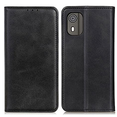 Funda de Cuero Cartera con Soporte Carcasa A02D para Nokia C02 Negro