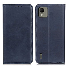 Funda de Cuero Cartera con Soporte Carcasa A02D para Nokia C110 Azul