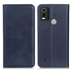 Funda de Cuero Cartera con Soporte Carcasa A02D para Nokia C21 Plus Azul