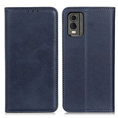 Funda de Cuero Cartera con Soporte Carcasa A02D para Nokia C210 Azul