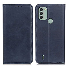 Funda de Cuero Cartera con Soporte Carcasa A02D para Nokia C31 Azul