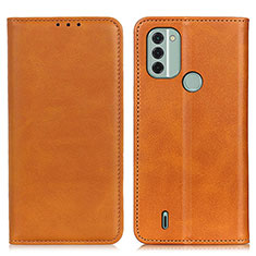 Funda de Cuero Cartera con Soporte Carcasa A02D para Nokia C31 Marron Claro