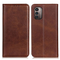 Funda de Cuero Cartera con Soporte Carcasa A02D para Nokia G11 Marron