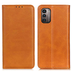 Funda de Cuero Cartera con Soporte Carcasa A02D para Nokia G11 Marron Claro