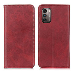 Funda de Cuero Cartera con Soporte Carcasa A02D para Nokia G11 Rojo