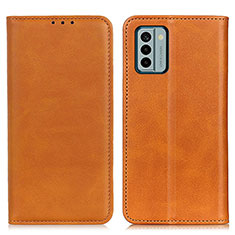 Funda de Cuero Cartera con Soporte Carcasa A02D para Nokia G22 Marron Claro