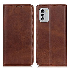 Funda de Cuero Cartera con Soporte Carcasa A02D para Nokia G60 5G Marron