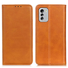 Funda de Cuero Cartera con Soporte Carcasa A02D para Nokia G60 5G Marron Claro