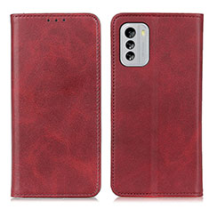 Funda de Cuero Cartera con Soporte Carcasa A02D para Nokia G60 5G Rojo