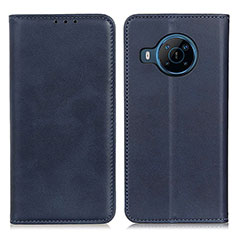 Funda de Cuero Cartera con Soporte Carcasa A02D para Nokia X100 5G Azul