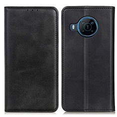 Funda de Cuero Cartera con Soporte Carcasa A02D para Nokia X100 5G Negro