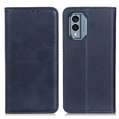 Funda de Cuero Cartera con Soporte Carcasa A02D para Nokia X30 5G Azul