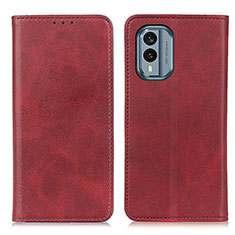 Funda de Cuero Cartera con Soporte Carcasa A02D para Nokia X30 5G Rojo