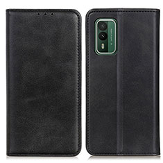 Funda de Cuero Cartera con Soporte Carcasa A02D para Nokia XR21 Negro