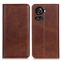 Funda de Cuero Cartera con Soporte Carcasa A02D para OnePlus 10R 5G Marron