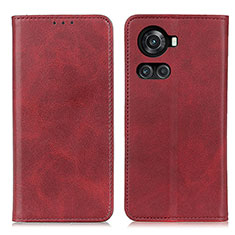 Funda de Cuero Cartera con Soporte Carcasa A02D para OnePlus 10R 5G Rojo